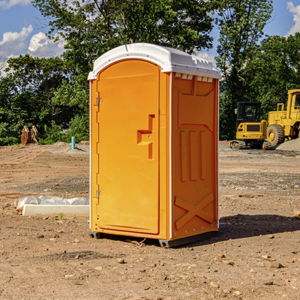 how often are the porta potties cleaned and serviced during a rental period in Monrovia